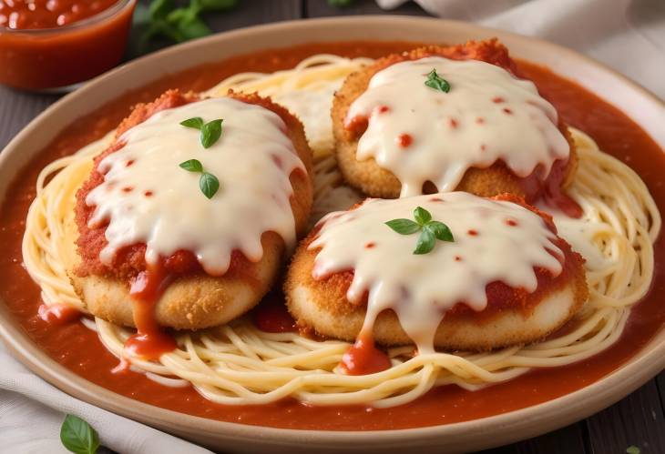  Classic Chicken Parmesan Crispy Breaded Chicken with Marinara Sauce and Melted Cheese