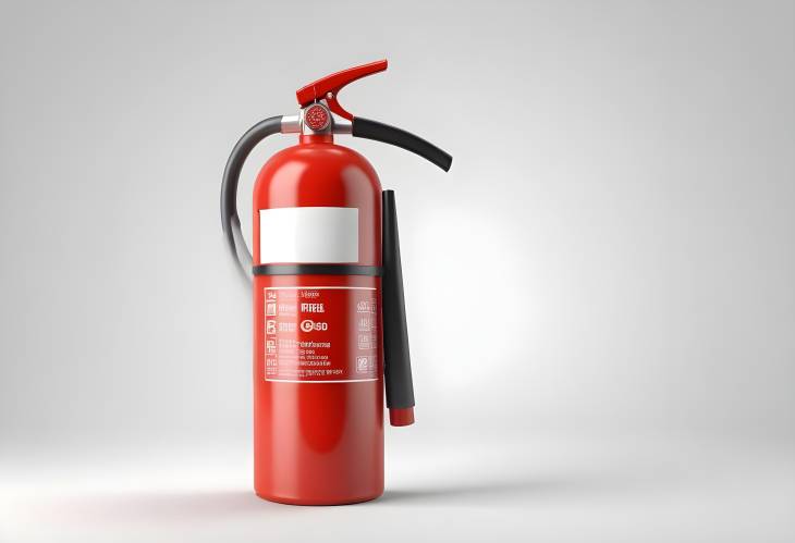 3D Rendered Fire Extinguisher Vital Equipment for Fire Safety