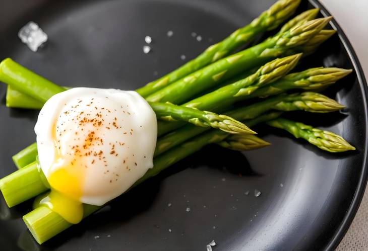 A Healthy Choice Green Asparagus with Poached Egg