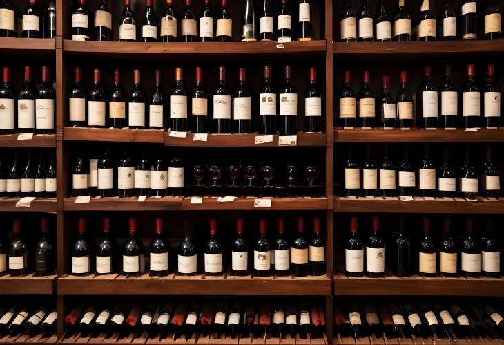 A Liquor Stores Treasure Red and White Wine Bottles in an Elegant Wine Cabinet