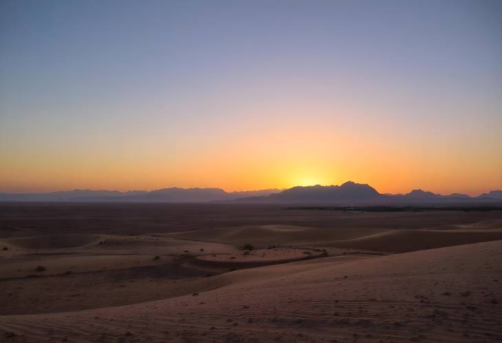 A Serene Sunset Over Jabal Al Qara