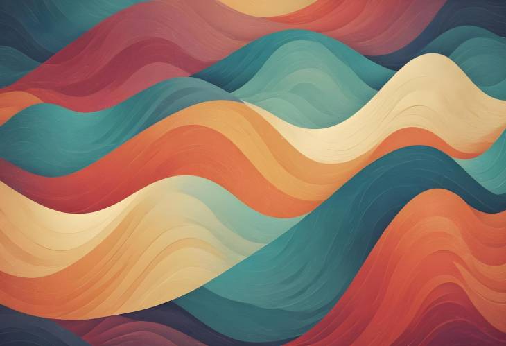 Abstract Chromium Waves with Metallic Texture Background