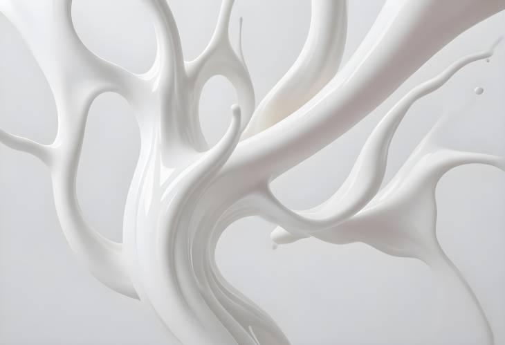 Abstract Fluid Milk Circulation with Creamy Texture