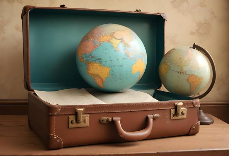 Adventure Awaits The Perfect Vintage Suitcase and Globe