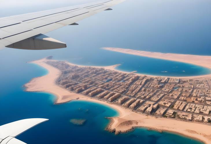 Aerial Beauty Over Sharm El Sheikh Reefs, Hotels, and the Azure Red Sea Coast