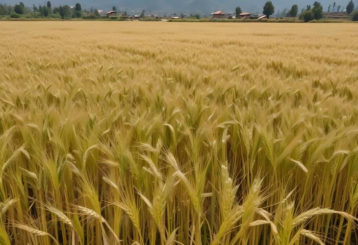 Aerial Perspective of Barley Fields in Kathmandu, Nepal