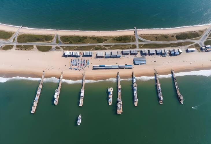 Aerial Perspective of Wando Beach Port South Koreas Seaside Charm