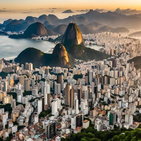 Aerial Rio Skyline Vibrant City View