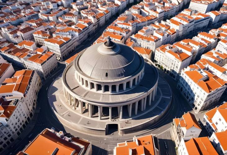 Aerial View of Lisbons National Pantheon Capturing the Essence of Portugals Heritage