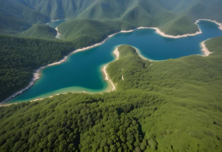 Aerial View of Naejangsan National Parks Fall Foliage, South Korea