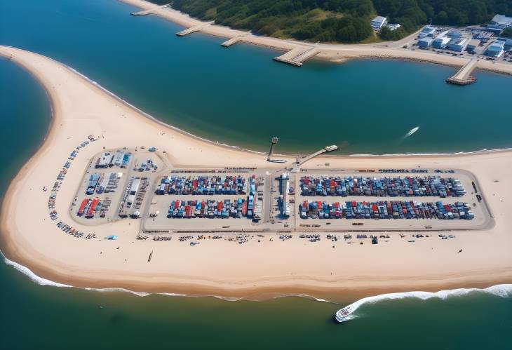 Aerial View of Wando Beach Port Capturing South Koreas Coastal Essence