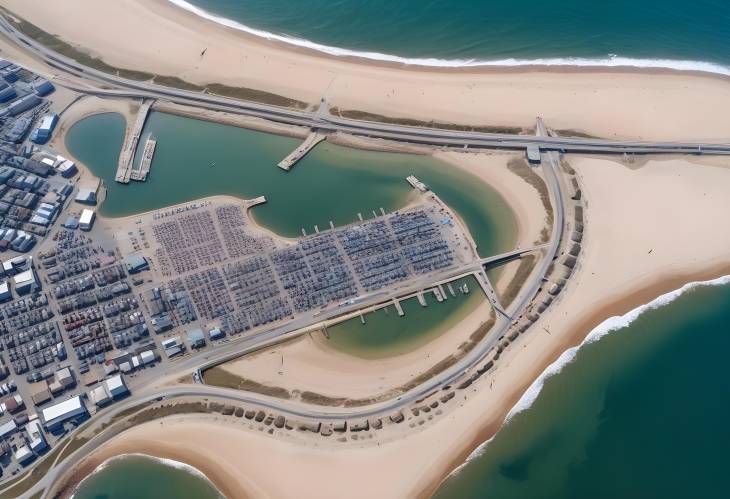 Aerial View of Wando Beach Port Coastal Charm of South Koreas Harbor