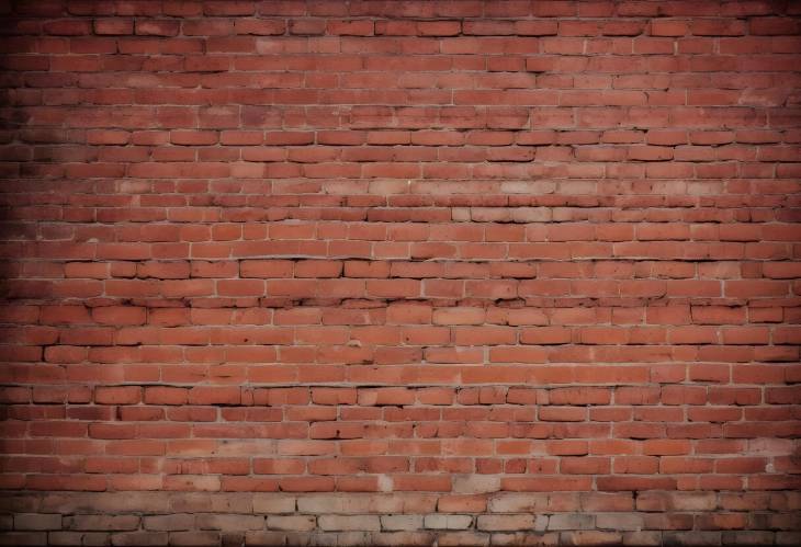 Aged Red Brick Wall with Grunge and Vintage Background