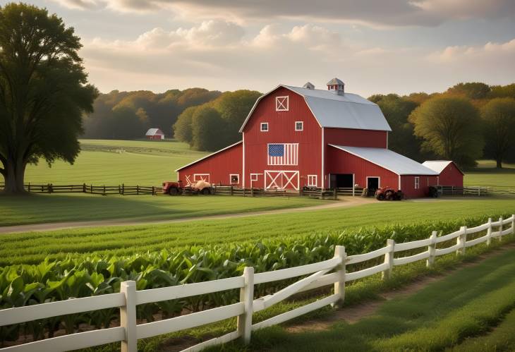 American Farm Life Expansive Fields, Barns, and Rural Beauty in the Heartland