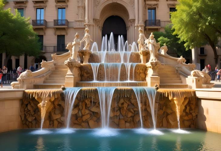 Architectural Beauty of Barcelona The Cascading Fountain, a Symbol of Elegance