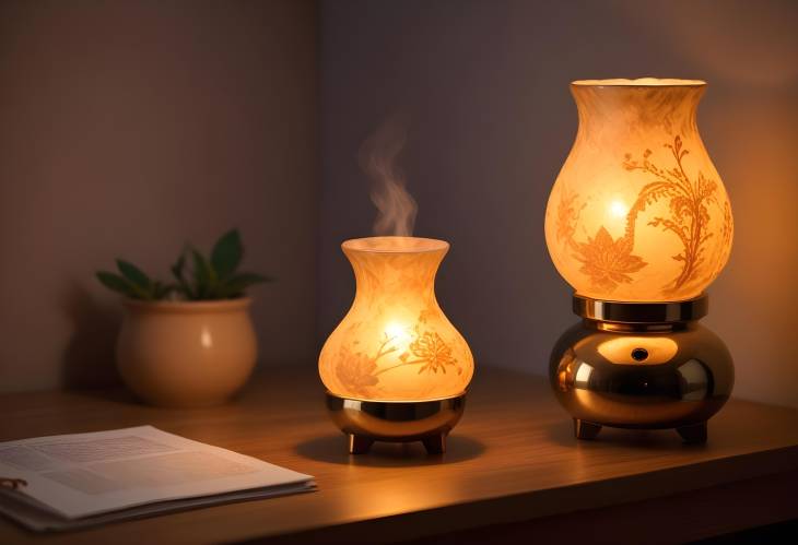 Aroma Lamp on Table The Perfect Addition to Your Relaxation Routine