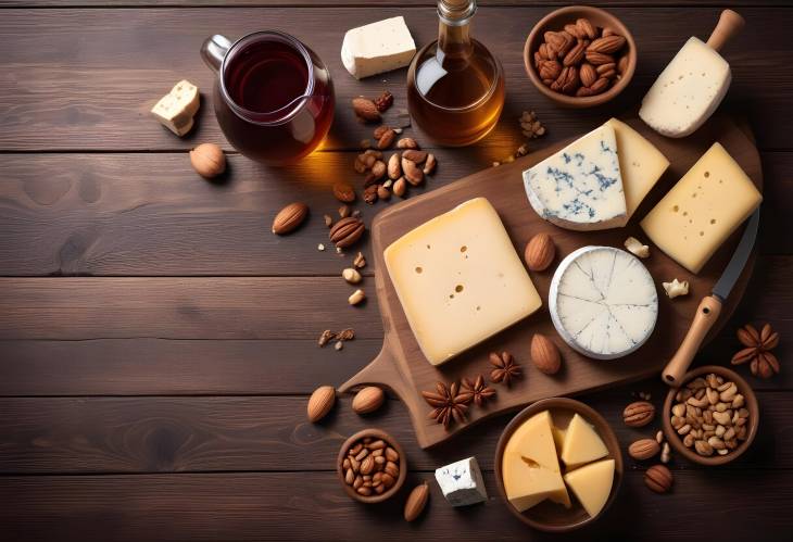 Artisan Cheese and Wine Experience Enhanced with Honey and Aromatic Nuts