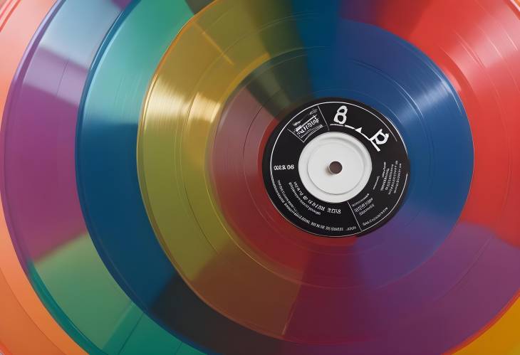 Artistic Close Up of a Colored Vinyl Record A Sound Experience