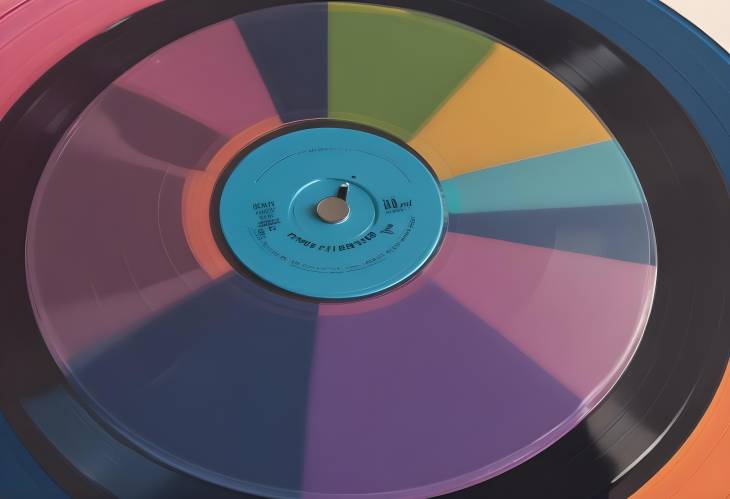 Artistic Close Up of a Colored Vinyl Record