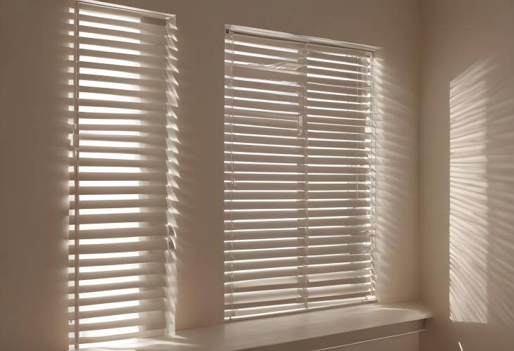 Artistic Light and Shadow from Venetian Blinds on a Wall