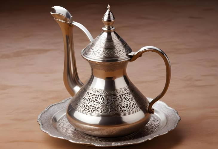 Authentic Dallah with Long Spout for Arabic Coffee Preparation