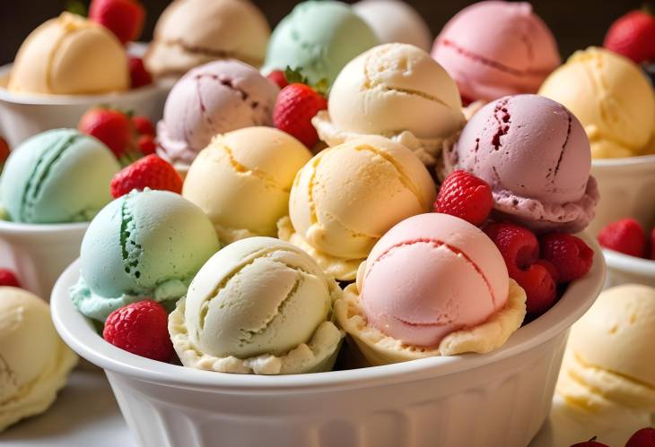 Authentic Italian Gelato Rich, Dense Ice Cream with Creamy Texture and Intense Flavors