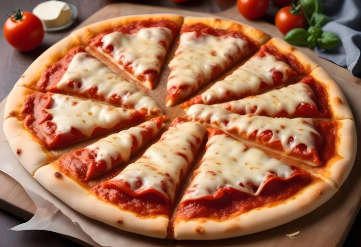 Authentic New York Pizza Thin Crust, Tomato Sauce, Cheese, and Foldable Slices for a True Classic