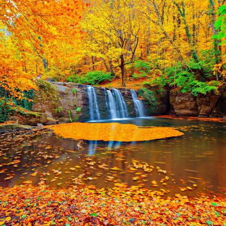 Autumn serenity at Bursas Suuctu Waterfalls A natural gem