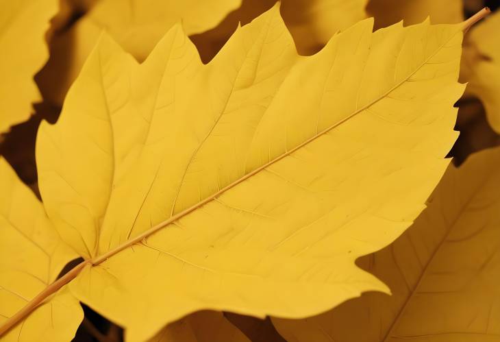 Autumn Yellow Leaf Close Up Capturing the Beauty of Natures Golden Touch