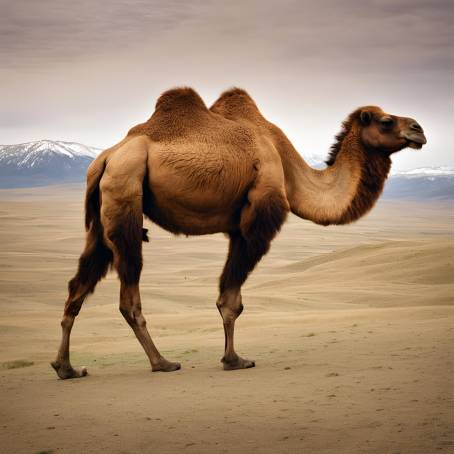 Bactrian Camel Mongolian Desert Dweller with Two Humps for Adaptation and Survival