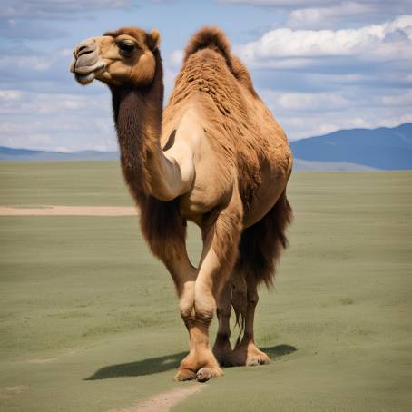 Bactrian Camel Mongolian Steppes Survivor with Two Humps and Unique Adaptations