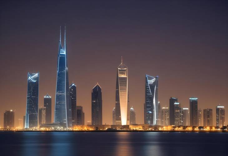 Bahrain Manama Skyline Featuring the Iconic World Trade Center Building