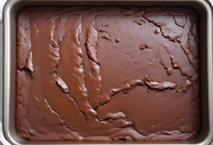 Baking Up Chocolatey Goodness Brownie Mixture in a Tray Ready for the Oven