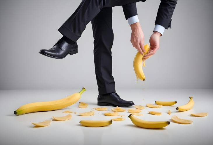 Banana Peel Slip at Work, Businessman Falls