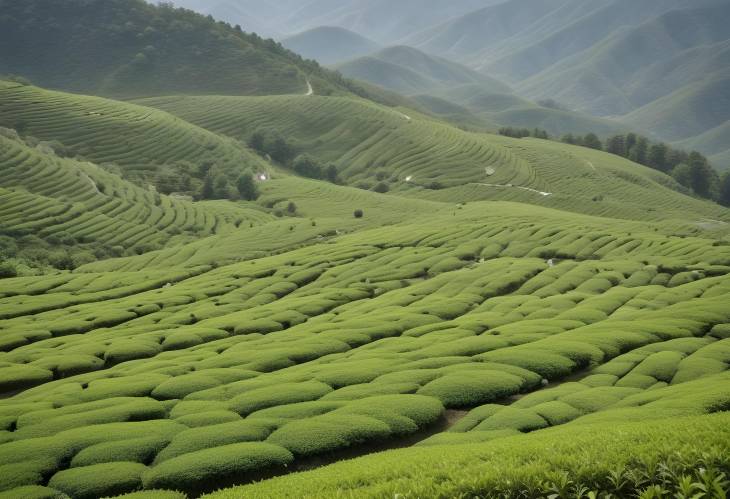 Beautiful Green Tea Farmland in Boseong, South Korea