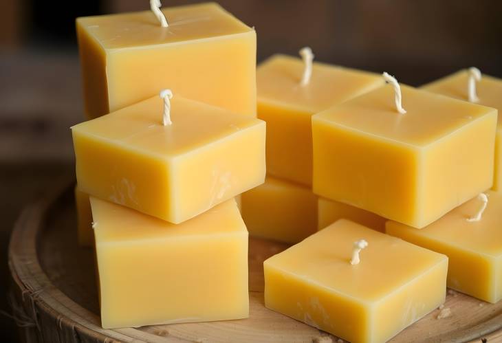 Beeswax Blocks for Candle Making Crafting Handmade, Natural Candles with Raw