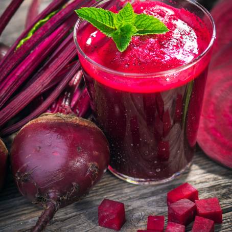 Beetroot Juice with Copy Space Perfect for Recipes, Articles, and Commercial Uses