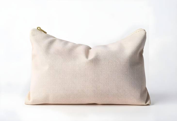 Beige Clutch Bag Isolated A Classic Fashion Accessory with Elegant Style on White Background