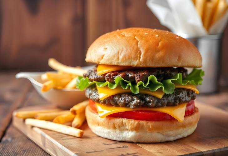 Big Beef Burger with Crispy Fries