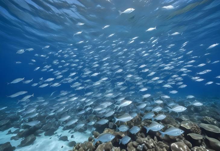 Bigeye Trevallies in French Polynesias Blue Pacific Water