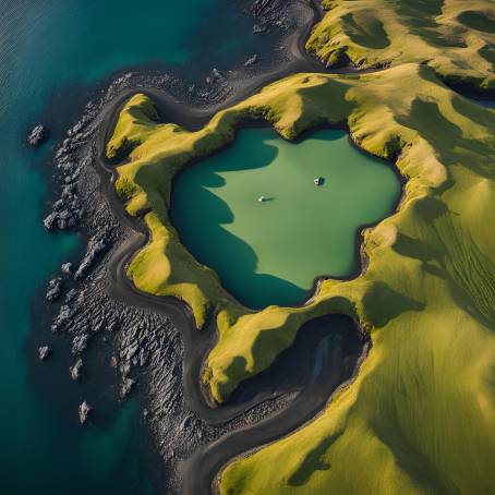 Birds Eye View of Icelands Remote Island