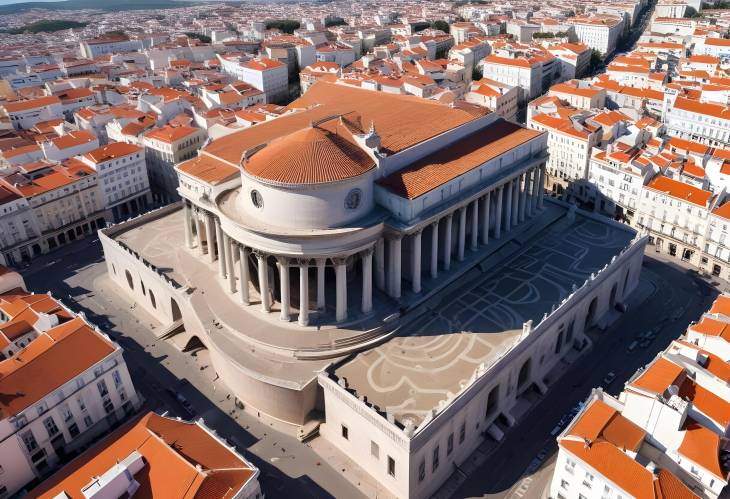 Birds Eye View of National Pantheon in Lisbon Capturing the Citys Historical Charm