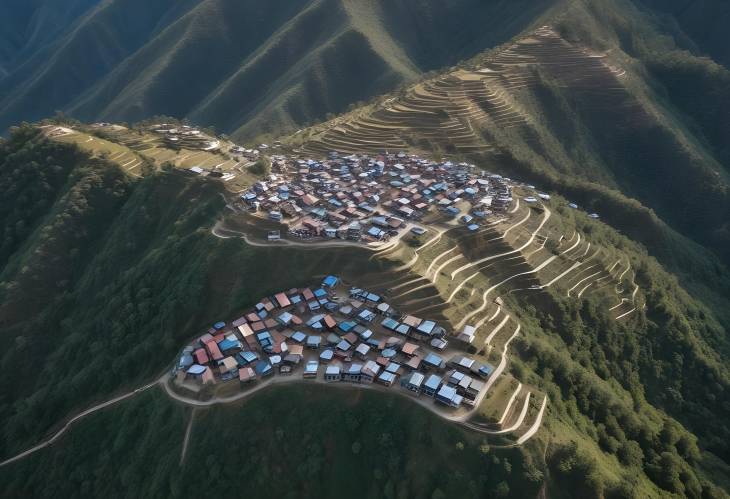 Birds Eye View of Phidim Hill Station, Panchthar, Nepal