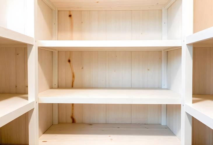 Blank Canvas Empty White Shelves Awaiting Your Touch