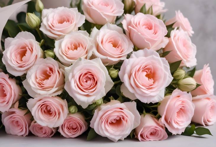 Blossoming Beauty Pink Roses and Eustoma Showcase in a Floral Wonderland