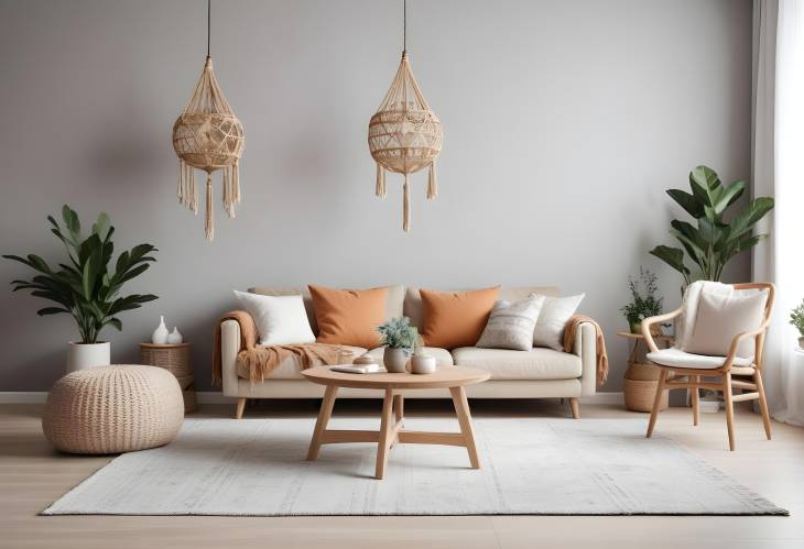 Boho Scandinavian Design with Minimalist Furniture Perfect Home Staging for Modern Interiors