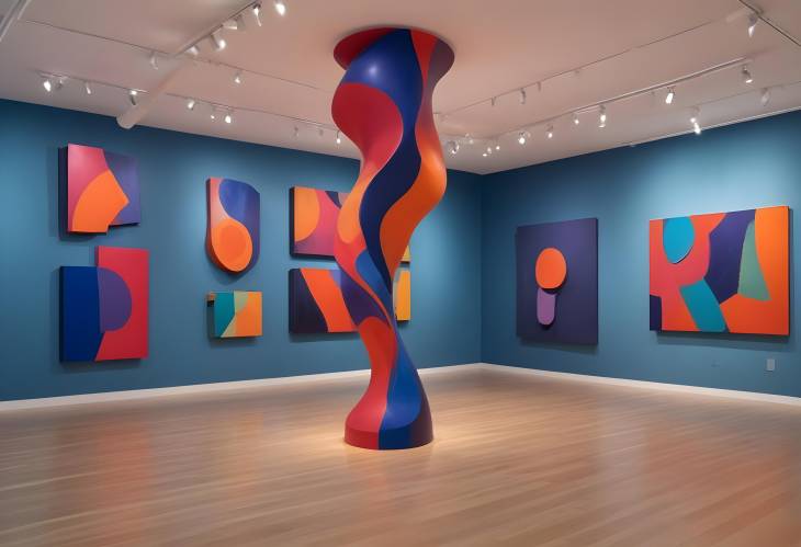 Bold and Unique Abstract Art Installation at Contemporary Gallery with Innovative Design