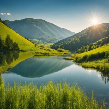 Breathtaking Landscape of Bosnia and Herzegovina  Mount Lebrsnik with Reflections and Grassy Fields