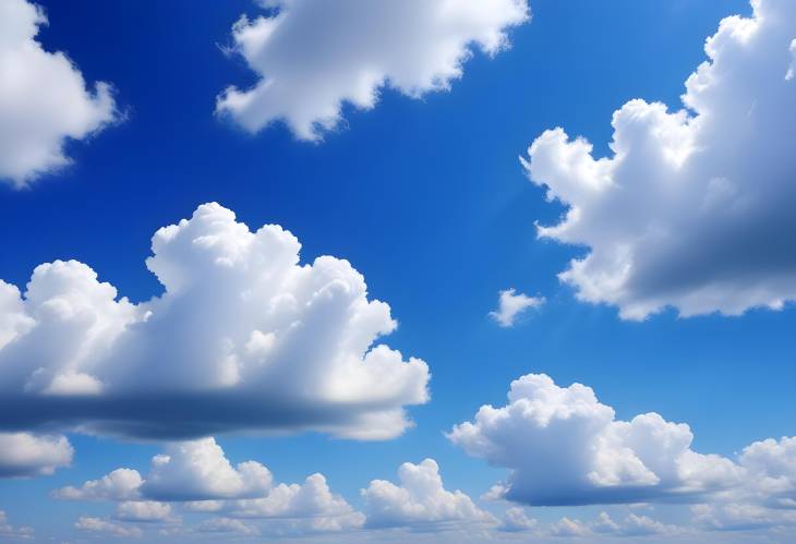 Bright Blue Sky with Small White Clouds  Perfect for Backgrounds and Aesthetics