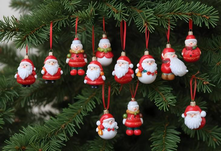 Bright Christmas Decorations and Toys Isolated Tree Ornaments for Festive Cheer